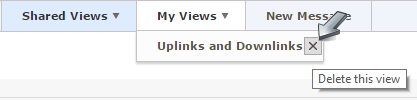 Delete custom view