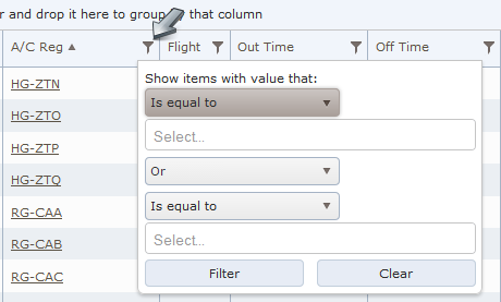 Filter option