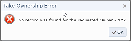 Take Ownership Error